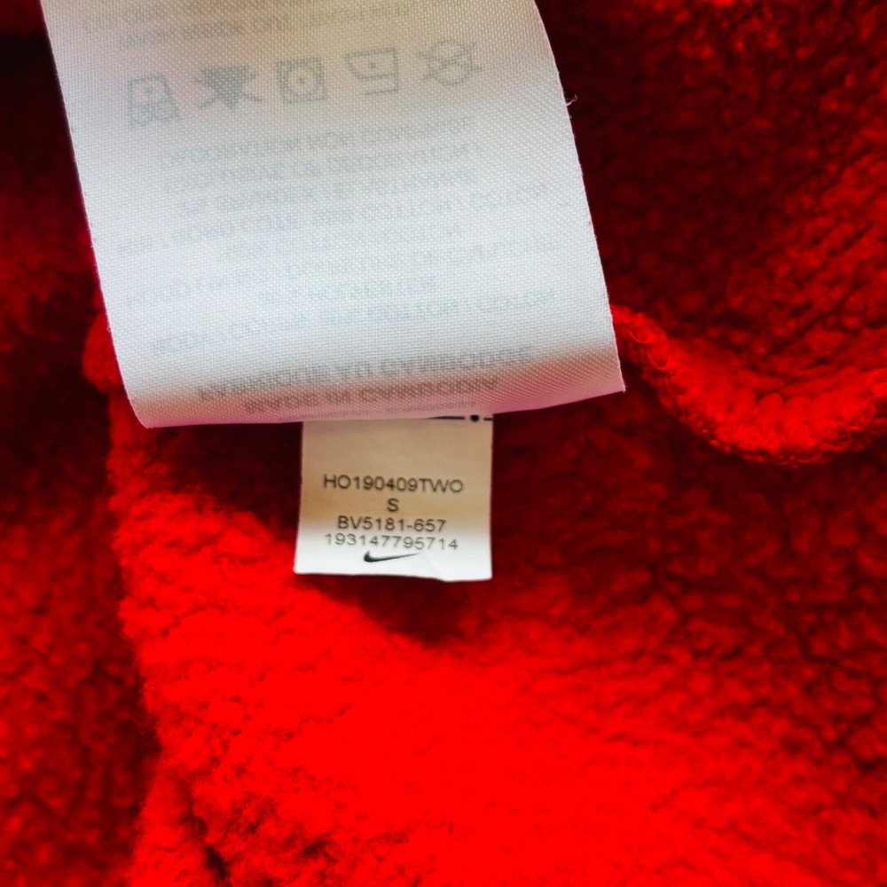 Nike Air Hoodie Mens Small Red Black Spell Out Pullover Sweatshirt Hooded - Picture 5 of 13
